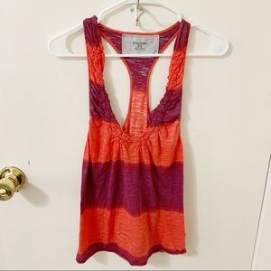 Free People tie dye stripe purple red racerback Tank Top x-small
